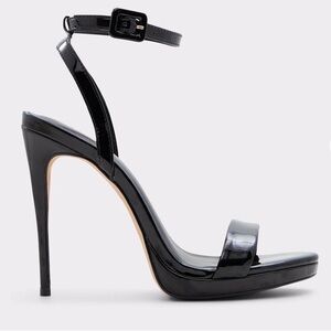 ALDO “Kat” Black strappy heel - Stiletto platform size 7.5 worn once with box